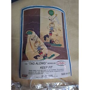 1965 Peanuts The Tag Along Bon Voyage Blanket Keep Fit 45x72 Excellent Condition